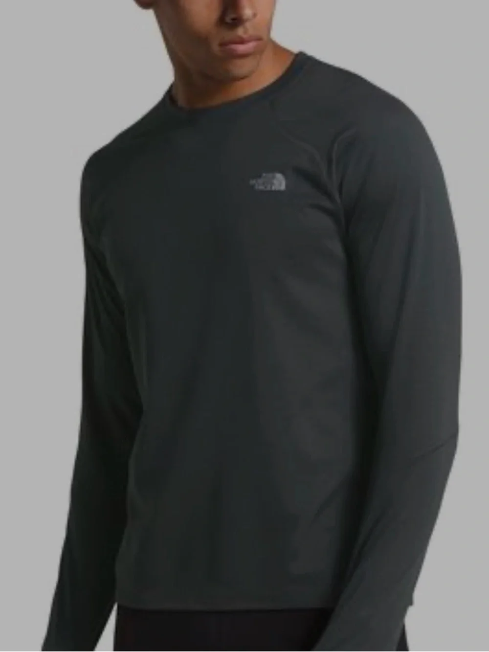 The North Face Mens Large Long Sleeve Performance Active Shirt L Gray FlashDry